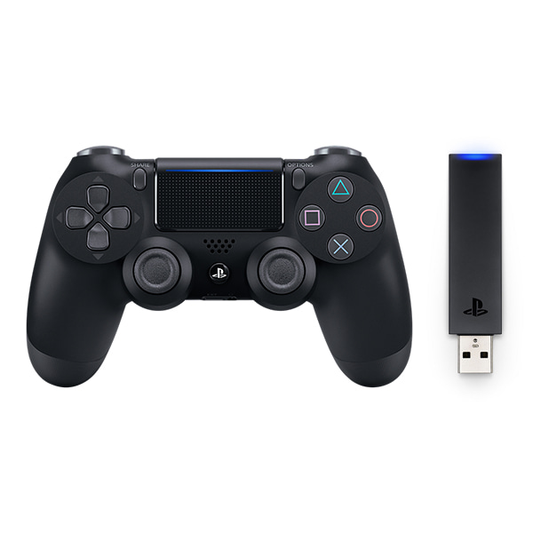 PS4 신형 SONY 듀얼쇼크4 JET BLACK + USB 무선어댑터